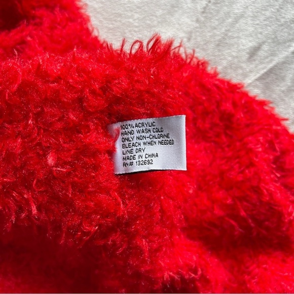 Ruyi Red Warm Fuzy Cozy Infinity Wrap Scarf - Picture 3 of 6